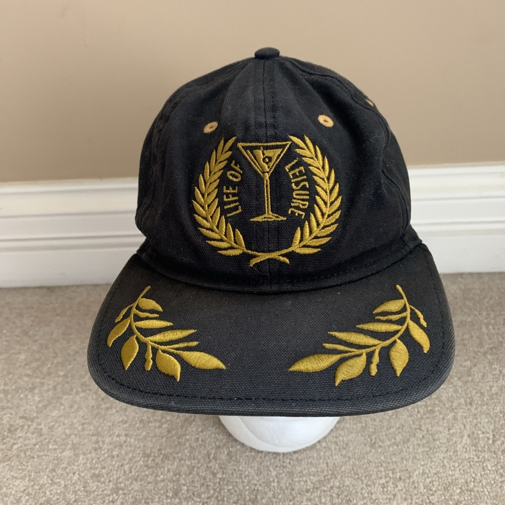 Goorin Bros Hat Strap Back Life Of‎ Leisure Martini Brown Gold Rope Embroidered